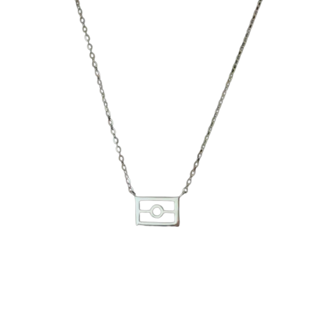 Mini Flag Necklace - Sterling Silver